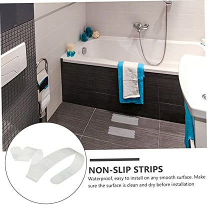 36pcs Slip Tape Boys and Girls Bathroom Safety Strips White Stickers for Shower Bath Safety Strips Non Slip Stickers for Bathtubs Stairs Floors - size: 38X2cm