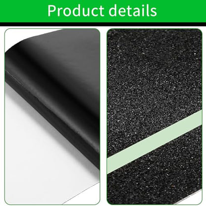 Glow in Dark Anti Slip Tape, 4" x50FT Heavy Duty Waterproof Safety Grip Tape for Stairs, Pool, Bathroom - Black & Glow Stripe Indoor/Outdoor Multi-Purpose Traction Tape - size: 4IN x 50FT