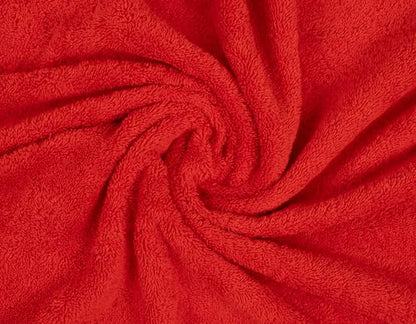 American Soft Linen 100% Cotton Luxury Turkish Towels, 6 Piece Towel Set | Soft Absorbent Quick Dry OEKO Tex Standard 100 Certificated Durable Machine Washable Premium Hotel Quality - color: Red