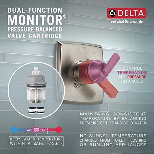 Delta Faucet T17259-LHD Trinsic 17 Series MultiChoice Shower Trim Less Showerhead (Showerhead Sold Separately), Chrome - size: (Pack of 1)