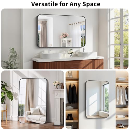 Koonmi Bathroom Wall Mirror,30x48 Inch Large Vanity Mirror for Over Sink - size: 48"L x 30"W
