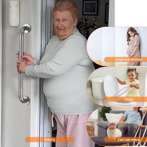 36 Inch Polished Chrome Shower Grab Bar with Anti-Slip Knurled Grip | YuanDe Stainless Steel Bathroom Grab Bars,Shower Handrail Support, Handicap Elderly Balance Assist Handles-2Packs - color: Chrome, size: 36inch-2Pack