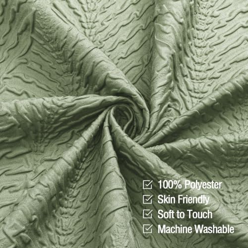 36x72 Small Stall Shower Curtain, Ombre Sage Green Embossed Half Bath Curtain - color: Ombresagegreen, size: 36"W x 72"L (Pack of 1)