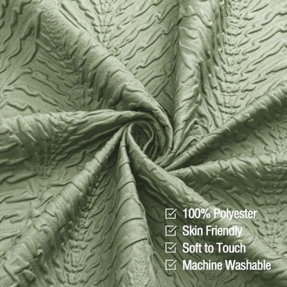 72x84 Extra Long Shower Curtain, Ombre Sage Green 3D Embossed Half Bath Curtain - color: Ombresagegreen, size: 72"W x 84"L (Pack of 1)