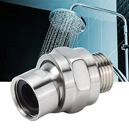 Tyenaza Shower Head Swivel Ball Adapter, G1/2 Top Shower Adapter Adjustable Copper Shower Head Holder, Adjustable Pivot Ball to Adjust Showerhead Angle