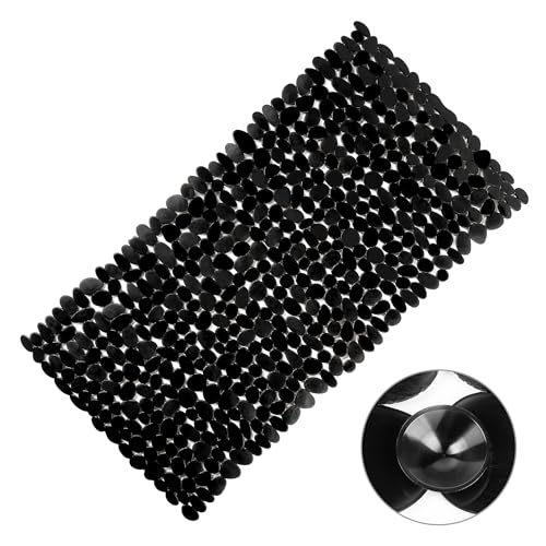 Vannokor Bath Mats for Bathroom Tub 35x16 Inch,Bath Mat for Tub Feels Great on Tired Feet, Friendly Machine Washable Shower Tub Mats with 167 Big Suction Cups,Shower Mat,Bath Tub Mat,Black - color: Black, size: 35" x 16" (Rectangular)