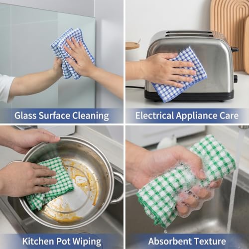 8 Pack Waffle Weave Hand Face Head Towel 16x11 Inches Soft Absorbent Kitchen Dish Tea Towel Bath Guest Gym Washcloths Multi Purpose Towels (Random Color)