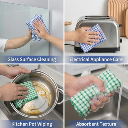 8 Pack Waffle Weave Hand Face Head Towel 16x11 Inches Soft Absorbent Kitchen Dish Tea Towel Bath Guest Gym Washcloths Multi Purpose Towels (Random Color)