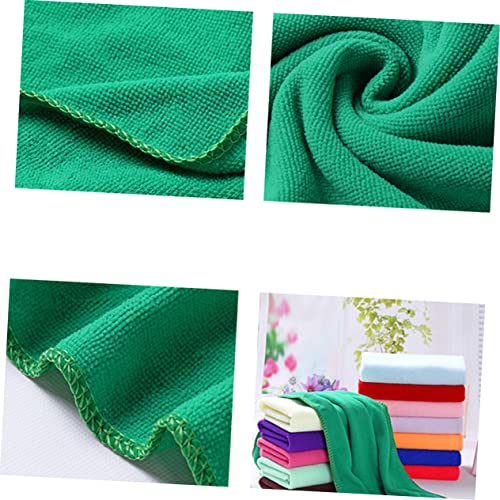 Healifty 10pcs Microfiber Hand Towels Fast Dry Absorbent Washcloths for Face and Bathroom Soft Fade Resistant Cleaning Cloths
