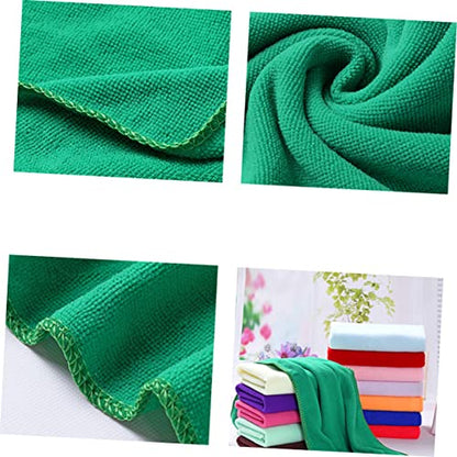 Healifty 10pcs Microfiber Hand Towels Fast Dry Absorbent Washcloths for Face and Bathroom Soft Fade Resistant Cleaning Cloths