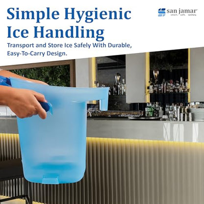 San Jamar Ice Tote,Blue,16" H,13-1/4"D,Plastic SILD6000-1 Each