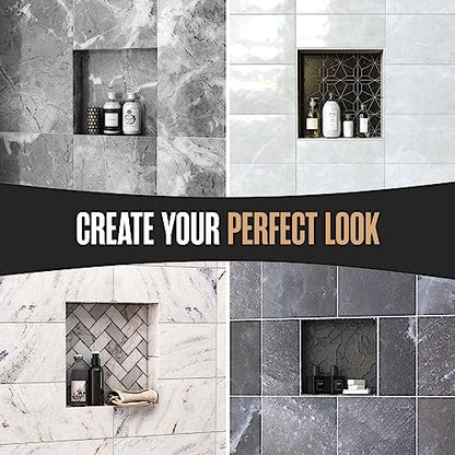 Shower Niche, Shower Niche Insert Tile Ready, 12x12 Inch, Soap Box, Prefab | Houseables Recessed Bathroom Storage, In Wall Shelf, Cubby Inserts, Recessed Shampoo Caddy, Inset Shelves, Built In Nook - size: 12 x 12 inches (ID)