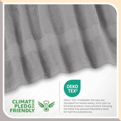 Martex 6-Piece 100% Ringspun Cotton Towel Set, Silver | Quick Dry, Super Absorbent & Soft, Lightweight, 2 Bath, 2 Hand, 2 Wash Cloths - color: Silver