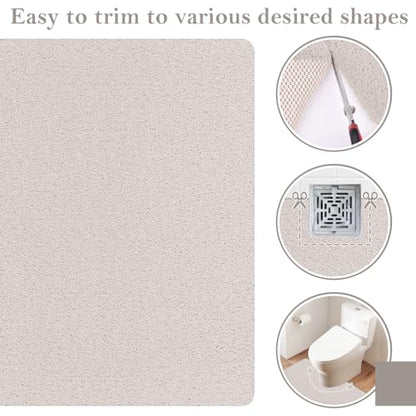 Shower Mat Bathtub Mat Non-Slip,24x24 inch, Soft Tub Mat with Drain,PVC Loofah Bath Mat (Phthalate Free) for Tub and Bathroom,Quick Drying,White - color: White, size: 24" x 24" (Rectangular)