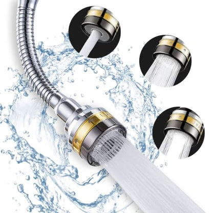 Sink Faucet Sprayer Attachment, Rotatable Faucet Sprayer Head | 360 Degree Swivel, 3 Mode Adjustable, Splash Proof Faucet Aerator, Spray Head, for Home Kitchen Bathroom, Extended Length - color: Extended Length