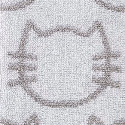 SKL Home Cat Jacquard 100% Cotton Reversible 2pc Hand Towel Set, White/Gray - size: 16 inches x 26 inches