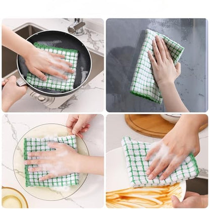 6 Pack Waffle Weave Hand Face Head Towel 12x12 Inches Soft Absorbent Kitchen Dish Tea Towel Bath Guest Gym Washcloths Multi Purpose Towels (Random Color)