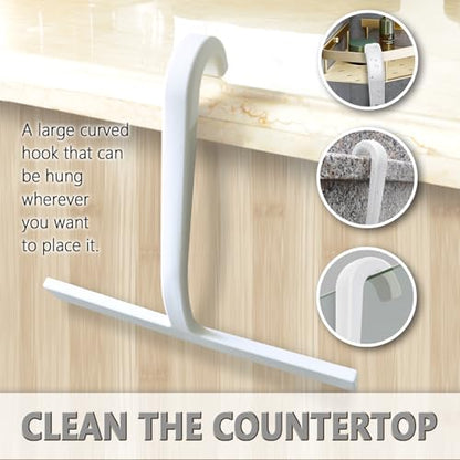 10" One-Piece Silicone Squeegee, Shower Window Car White - color: White, size: 10