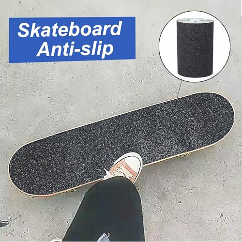 BOMEI PACK Black Anti Slip Tape, 8 Inch x 33 Foot Non-Slip Traction Grip Tape for Stairs, Waterproof Stair Treads Grip Non Slip, Non Skid Tape for Steps, Outdoor Black Grip Tape - size: 200mm