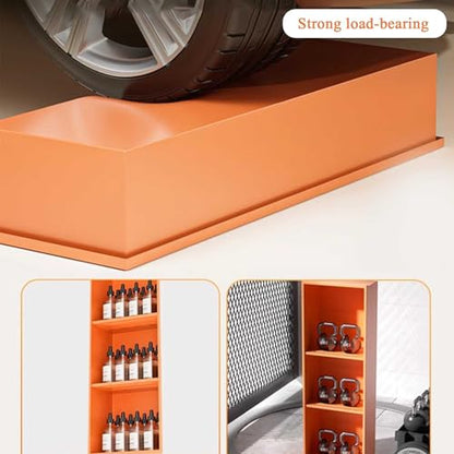 Stainless Steel Shower Niche Wall Insert Recessed Double Shelf Shower Storage for Bathroom Living Room, 70x28x12.5cm, Orange - color: 4 Layer