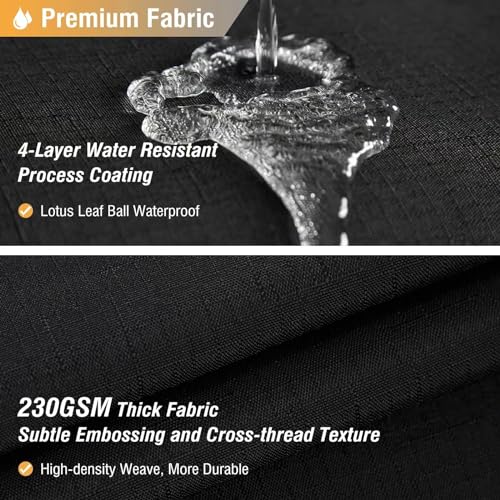 Narrow Linen Textured Waterproof Thick Shower Curtain, 54x72, Black | Small Size, 230GSM Polyester, Heavy Duty Fabric, Weighted Hem, 10 Plastic Hooks, Modern Luxury Hotel Style, Machine Washable - color: Black, size: 54"W x 72"L (Pack of 1)