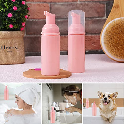 GliSun 36 Pcs Foam Pump Bottle 2oz Empty Refillable Travel Dispenser | for Hand Soap, Lash Shampoo, Body Wash, Dish Soap, Cleaning, Cosmetics, Travel Size, BPA-Free, Refillable - color: Pink