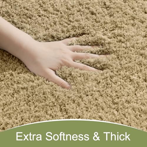 AROGAN Luxury Bathroom Rugs, Thick Soft Non Slip Bath Mat, 24x17 Inch Beige | Absorbent Microfiber Rubber Backing, Quick Dry Bathroom Mat Shower Mat, Machine Washable Plush Carpets - color: Beige, size: 1'5" X 2' (24" X 17")