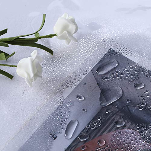 54x74 Inch Stall Shower Curtain Liner, Heavy Duty Clear PEVA Plastic Bath Shower Curtain Liner with 3 Bottom Magnets and 9 Metal Grommets - color: Clear, size: 54"W x 74"L (Pack of 1)