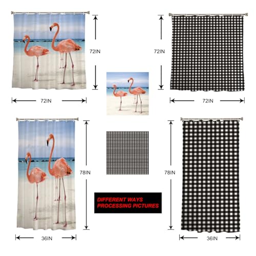 Teamery Shower Curtain, 36 x 72 Inches Shower Curtain Liner, Birds Heron in The Water Shower Curtains for Bathroom, Shower Stall & Bathtubs, Waterproof Polyester Fabric Shower Curtain Set - color: Birds Heron in the Watertmy6696, size: 72"W x 36"L (Pack o