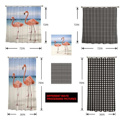 Teamery Shower Curtain, 60 x 72 Inches Shower Curtain Liner, Birds Heron in The Water Shower Curtains for Bathroom, Shower Stall & Bathtubs, Waterproof Polyester Fabric Shower Curtain Set - color: Birds Heron in the Watertmy6696, size: 72"W x 60"L (Pack o