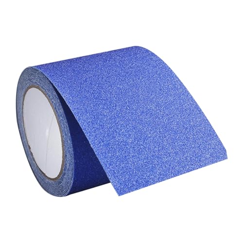PVC Antislip Floor Tape Strips Roll with Adhesive Backing for Enhances Safety Stair Step Bathroom and Kitchen Waterproof - color: Blue