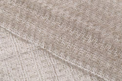 Exfoliating Washcloth [Made in Japan] Shower Back Scrubber, Plant-Based Body Exfoliating Towel (Linen) - color: Linen