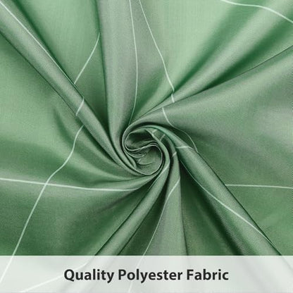 Green and White Ombre Shower Curtain, Cloth Waterproof Geometric Shower Curtains Set for Bathroom, Machine Washable Bathroom Curtain with 10 Hooks, 60x72 Inches - color: Ombre Geometric - Green, size: 60"W x 72"L (Pack of 1)
