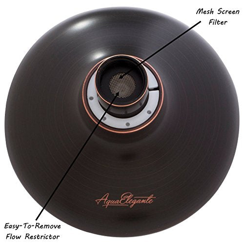 6 Function Luxury Shower Head - 2.5 GPM - Oil-Rubbed Bronze | High Pressure Boosting, Adjustable, Wall Mount, Bathroom Showerhead With Anti-Clog Nozzles, Best For Low Flow Showers - color: Oil Rubbed Bronze, size: 2.5 GPM