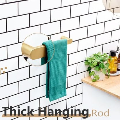 KOKOSIRI Towel Rings for Bathroom Wall 9-Inch Hand Towel Bar Wall Mount Towel Ring Holder Brushed Gold Stainless Steel Bathroom Hardware, B4010BG-L9 - color: Brushed Gold