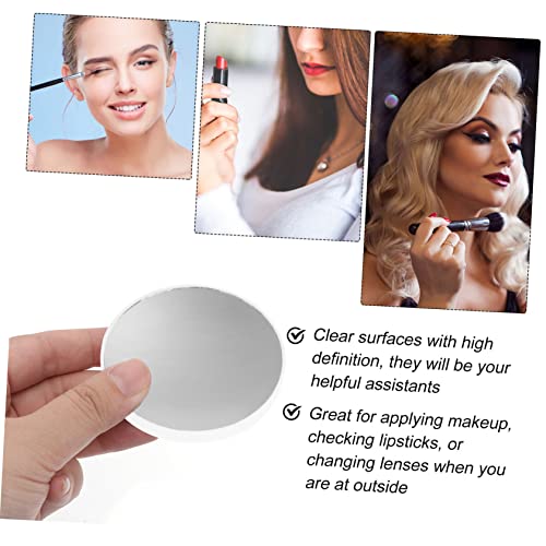 Mikinona 2pcs Suction Cup Magnifying Mirror Lighted Makeup Mirror Magnification Wall Mount for Bathroom