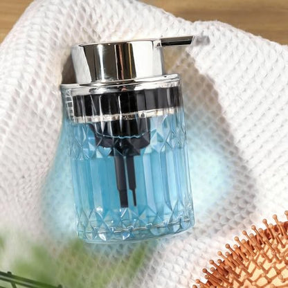RYTOXILO Foaming Soap Dispenser, Clear Glass Foam Hand Soap Dispenser for Bathroom, Refillable 7.8 Fl Oz Foamy Pump Bottle with Plastic Sliver Pump, Modern Dish Soap Foam Dispenser Container - color: Clear Bottle+ Sliver Pump