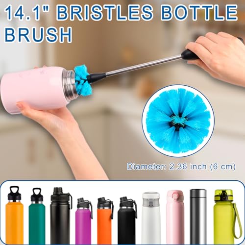 Bottle Brush Cleaning Set - Multi Cup Brush, Water Bottle Cleaner, Crevice Cleaning Brush Pipe & Tube Brushes for Tight Spaces, Grout Brush Cleaner Brush Long Straw Cleaner Brush