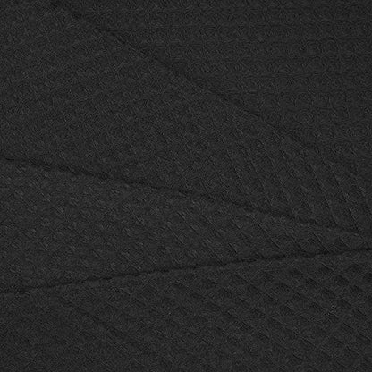 River Dream Cotton Blend Fabric Shower Curtain Set with Liner, Black, 54x80 | Waffle Weave, No Hook Needed, with Snap in Replacement Liner, Top Sheer Window, Hotel Quality Fabric for Bathroom - color: Black, size: 54"W x 80"L (Pack of 1)
