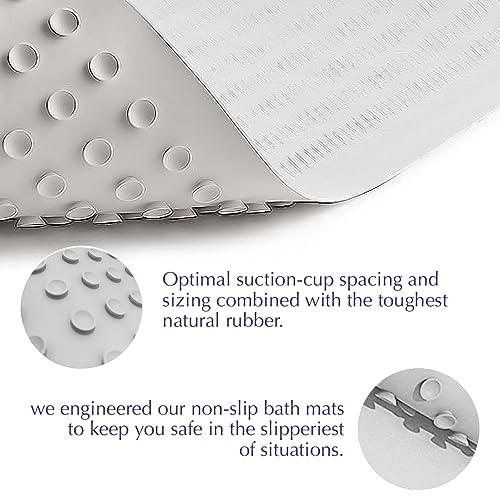 Epica Bathtub Mat Non Slip, Rubber Bath Mat for Kids, Baby, Pet, 16 x 28