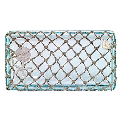 Avanti Linens - Vanity Tray, Coastal Home Decor, Seaglass - size: 10" x 5.5" x 1.3"