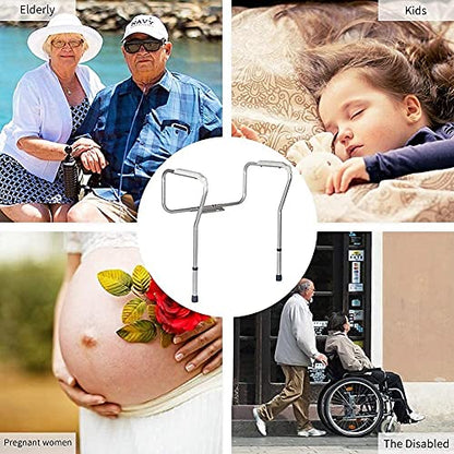 Grab Bars Toilet Grab Bars Free Standing Toilet Safety Surround Frame Chair Adjustable Aluminum Alloy Bathroom Anti-Slip Rail Handrail for Elderly Pregnant Disabled