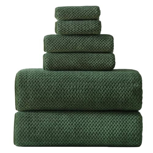 40x80 Inches Bath Sheets Towels for Adults Oversized Bath Towels Extra Large Luxury Super Soft Absorbent Quick Dry Microfiber (Olive Green,6PCS) - color: 01_olive Green, size: Bath Sheets Set-6PCS