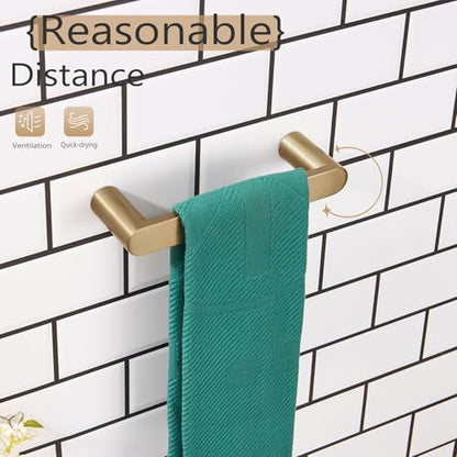 KOKOSIRI Hand Towel Ring for Bathroom Wall Mount 9-Inch Bath Towel Bar Holders Champagne Bronze Bathroom Hardware Stainless Steel, B4010CPG-L9 - color: Champagne Bronze