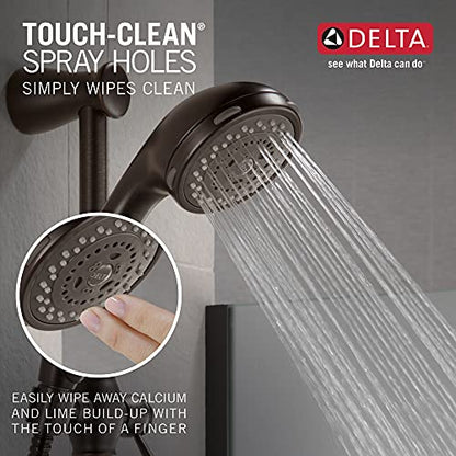 Delta Faucet 3-Spray Touch-Clean Wall-Mount Slide Bar Hand Held Shower with Hose, Venetian Bronze 57014-RB - color: Venetian Bronze