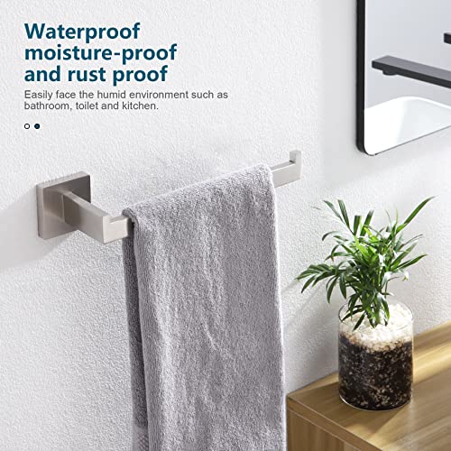KOKOSIRI Hand Towel Holder Brushed Nickel Towel Bars Stainless Steel Bathroom Hardware Kitchen Paper Towel Holder Wall Mount, B3003BR - color: Brushed Nickel