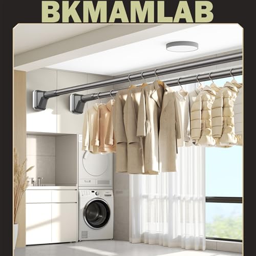 Black Shower Curtain Rod 39 to 137 Inch,Heavy-Duty inner Lock Stainless Steel Telescopic Rod,1.2-Inch Diameter Bathroom Anti-Rust And anti-Slip Tension Rod Without Drilling,Convenient to Use - color: Black, size: 39-137 Inches