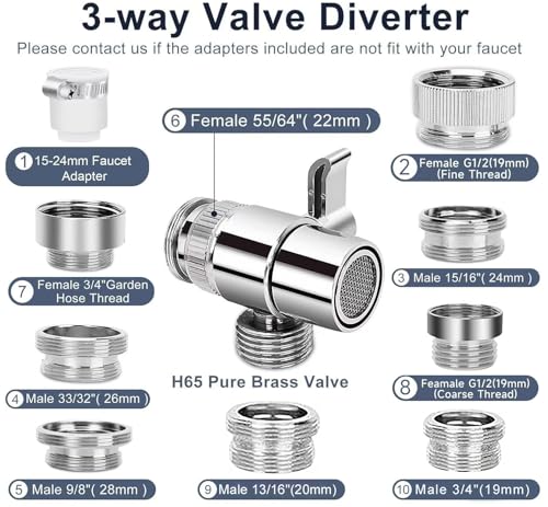 Shower Head Sink - Faucet Bathtub, Hose Sprayer Attachment with 9 Adapters, 79" Hose for Hair Washing, Pet Dog Rinse & Baby Bath, ON/OFF Extension for Tub Faucet, Utility Sink, Laundryroom, Garden | 79" Hose for Hair Washing, Pet Dog Rinse & Bath, ON/OFF