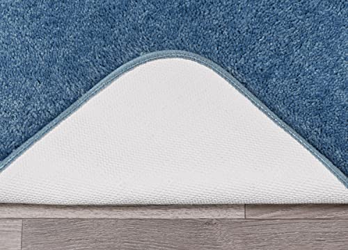 Garland Rug Traditional Bath Rug, 30-Inch by 50-Inch, Basin Blue - color: Basin Blue, size: 2'6" x 4'2" (Rectangular)