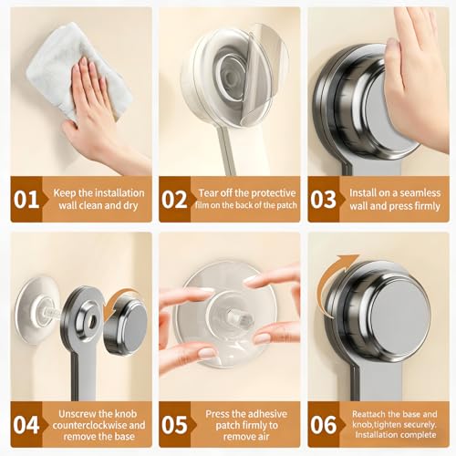 2PCS Suction Cup Pot Lid Holder, No Drill Wall Mount Pot Lid Organizer Rack with Adjustable Hooks, Heavy Duty Adhesive Pot Lid Hanger for Kitchen, Bathroom, Cabinet, Tile, Glass, Waterproof & Reusable